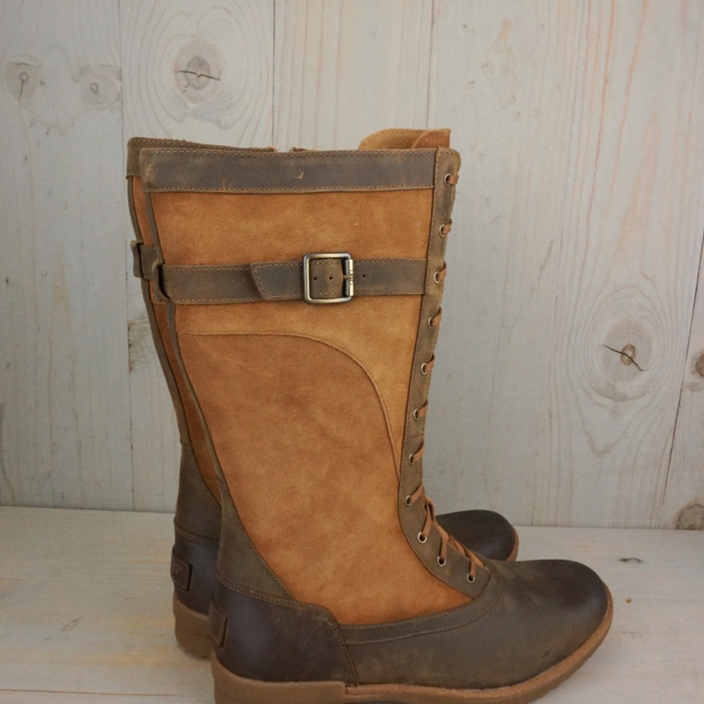 UGG BRYSTL TALL CHESTNUT WATERPROOF BOOTS - Picture 6 of 6